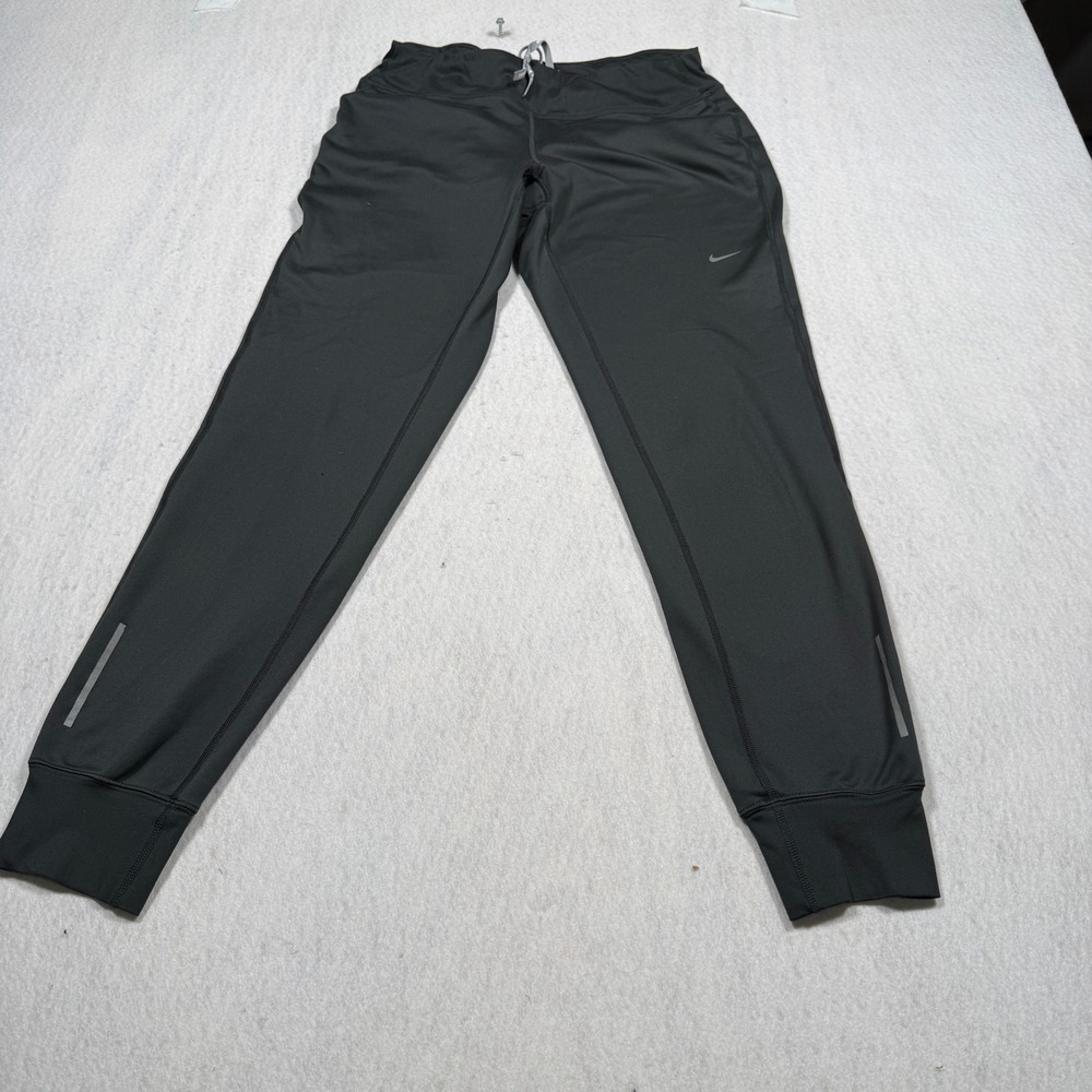 Nike Dri-FIT Mens Running Pants Black Reflective Athletic Joggers Small